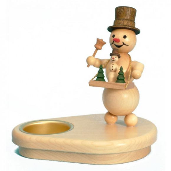Schneemannleuchter mit Bauchladen