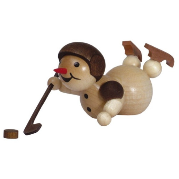Schneemann Eishockeyspieler liegend Helm - Auslaufartikel