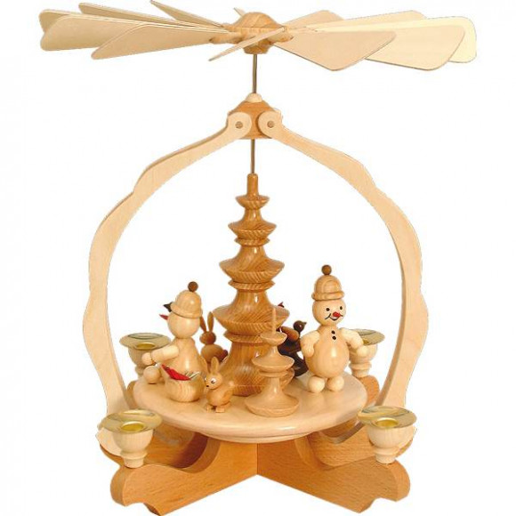 Pyramide klein Junior mit Tieren 4 Kerzen