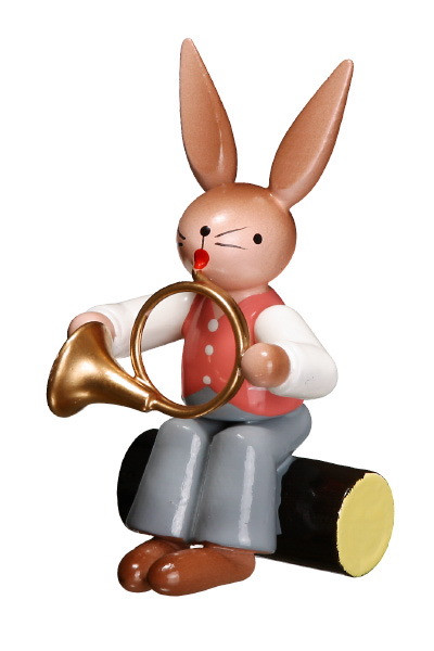 Hase mit Waldhorn
