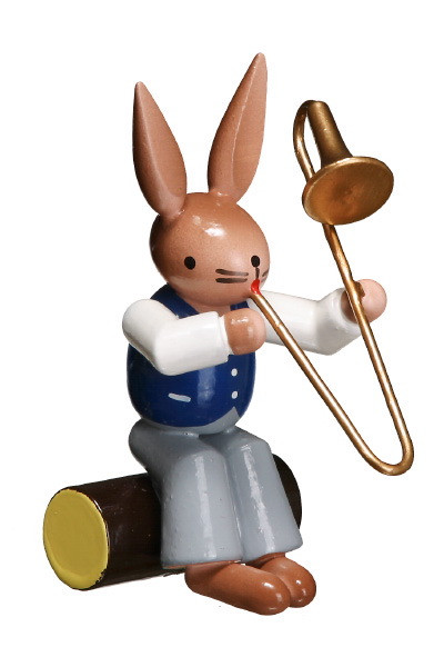 Hase mit Posaune