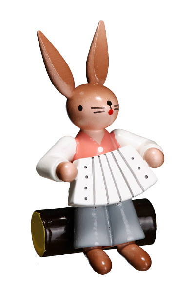 Hase mit Harmonika