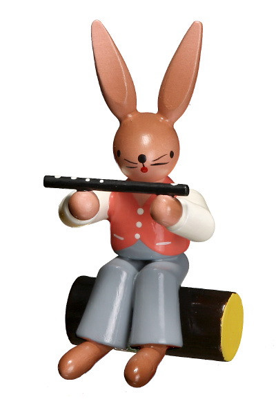 Hase mit Querflöte