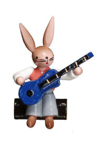 Hase mit Gitarre
