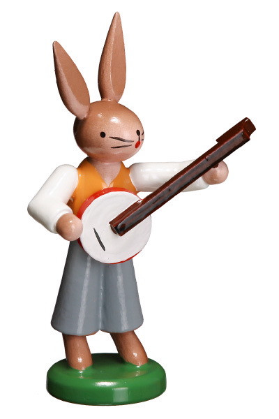 Hasenmann mit Banjo, stehend