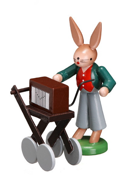 Hasenmann mit Leierkasten, stehend