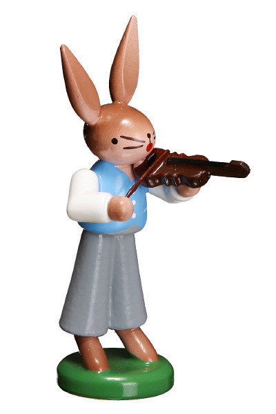 Hasenmann mit Geige, stehend