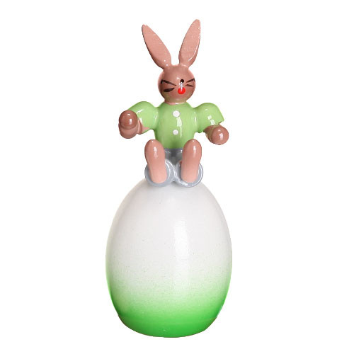 Hase mit Ei, hellgrün