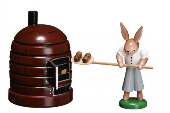 Bäckerhase mit Backofen