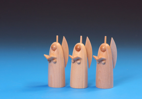 Schalling Krippenfiguren Halleluja-Engel 3-teilig, klein, natur 