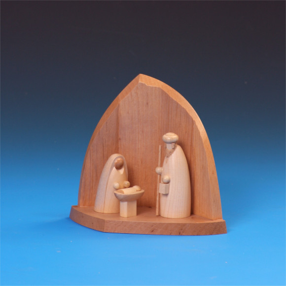 Felsenkrippe natur mit Heiliger Familie