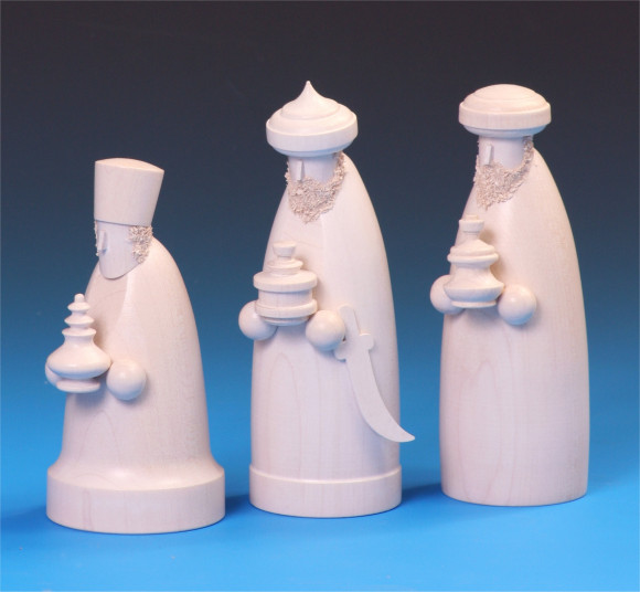 Schalling Krippenfiguren Die drei Weisen weiß lasiert