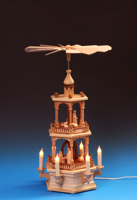 Pyramide 2-stöckig Christi Geburt, elektrisch