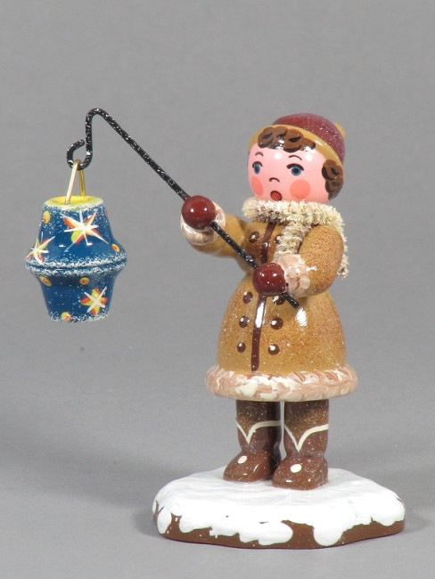 Winterkinder Mädchen mit Sternhimmellampion