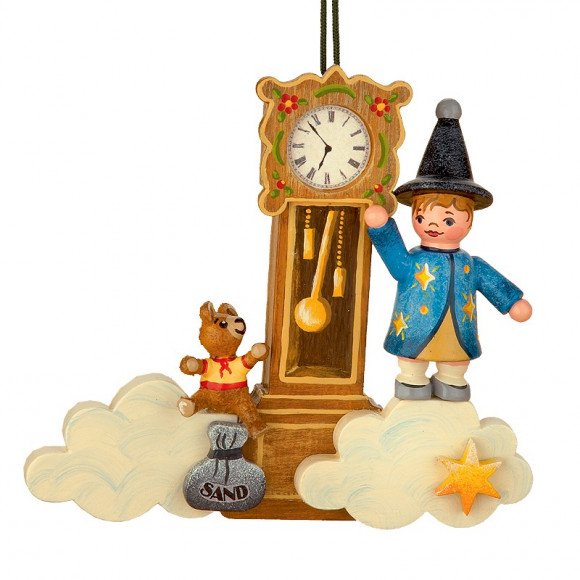 Baumbehang Sandmann mit Teddy und Uhr