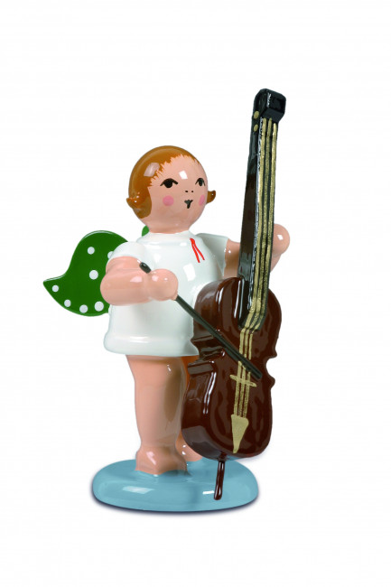 Engel mit Bassgeige ohne Krone