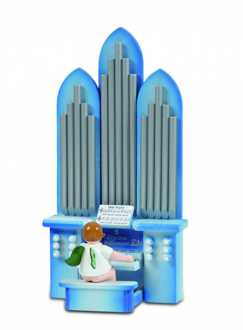 Orgel mit Engel mit Krone mit Spielwerk