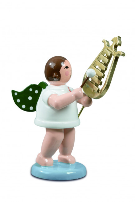 Engel mit Lyraglockenspiel ohne Krone