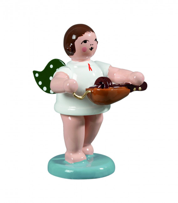 Engel mit Drehleier ohne Krone