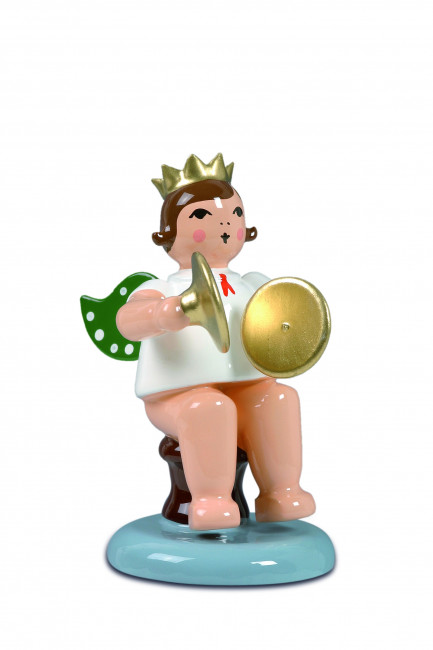 Engel sitzend mit Becken ohne Krone