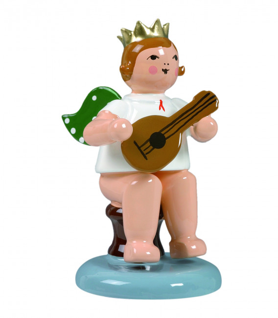 Engel sitzend mit Mandoline