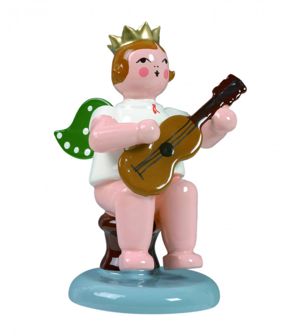 Engel sitzend mit Gitarre