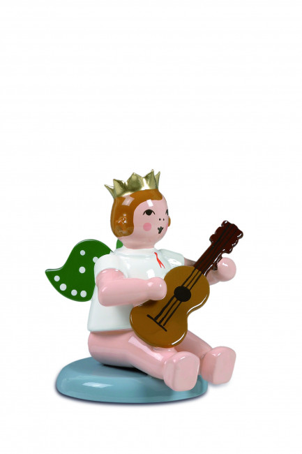 Engel flach sitzend mit Gitarre