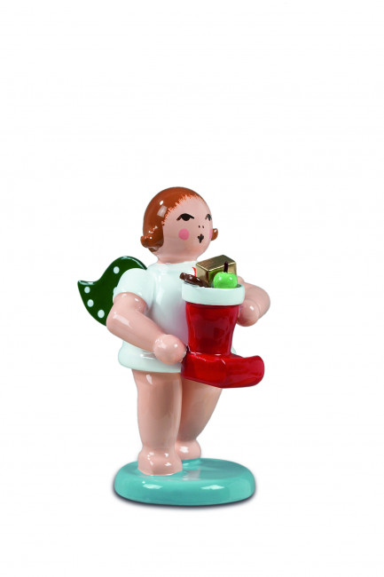 Geschenkeengel mit Nikolausstiefel ohne Krone