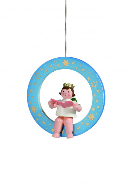 Engel Sänger im blauen Ring ohne Krone