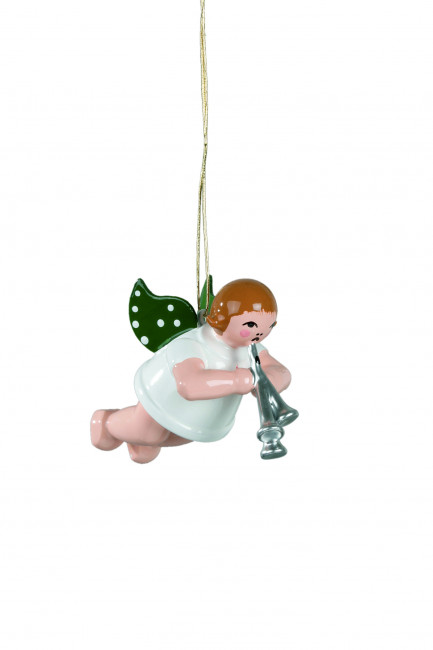 Schwebeengel mit Martinstrompete mit Krone