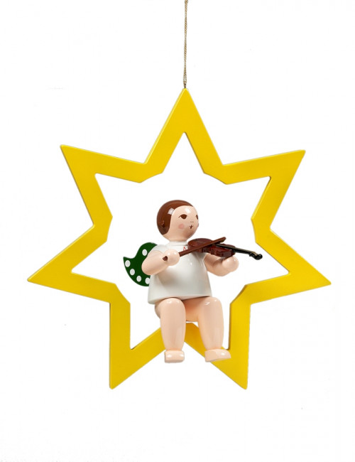 Engel im Stern mit Geige, 38 cm