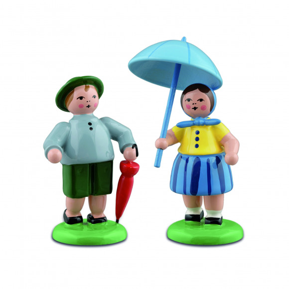  Bauernpaar mit Schirm