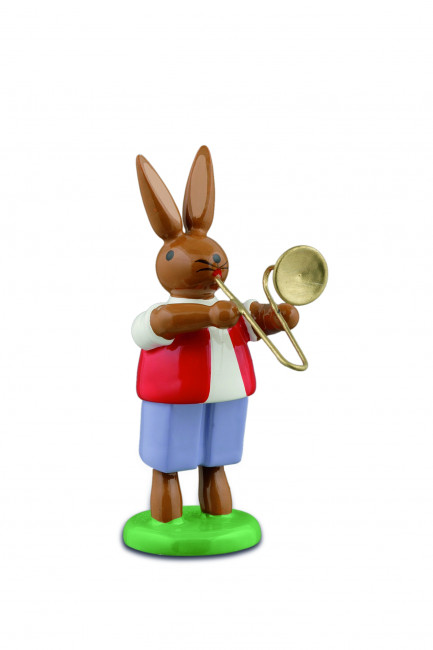 Hasenmusikant mit Posaune