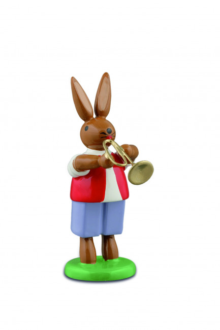 Hasenmusikant mit Jazzetrompete