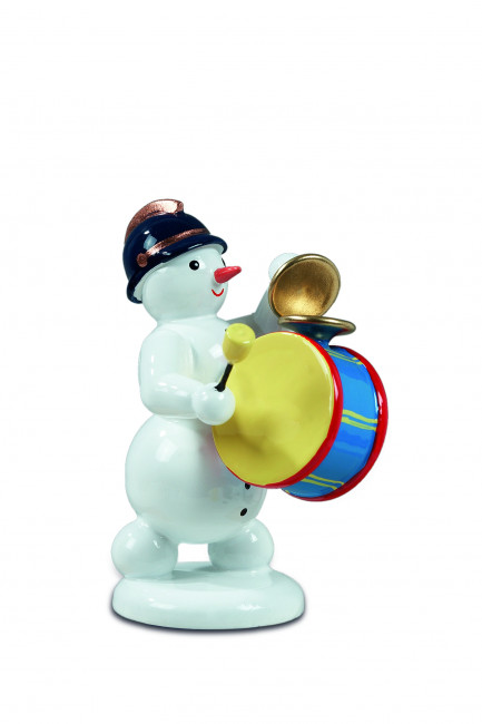 Schneemann mit großer Trommel und Becken