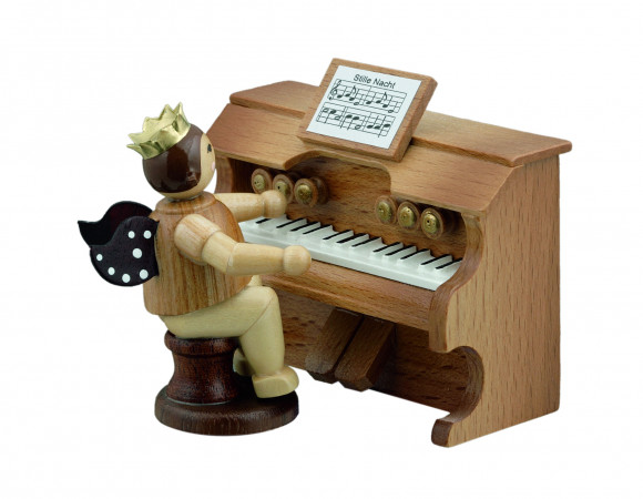 Engel am Harmonium natur ohne Krone