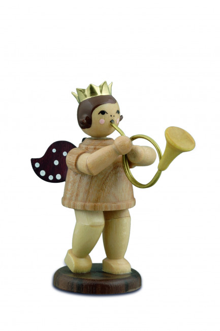 Engel mit englischen Horn natur mit Krone