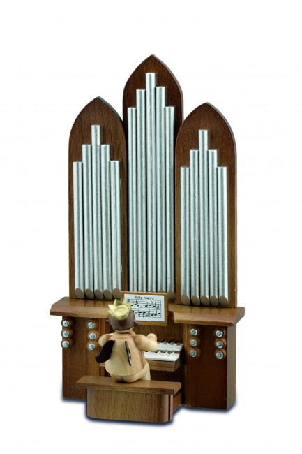Orgel mit Engel mit Spielwerk natur
