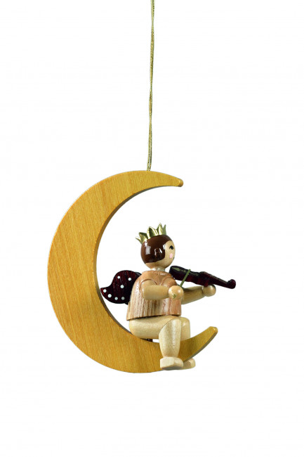 Engel auf Mond ohne Geige natur ohne Krone