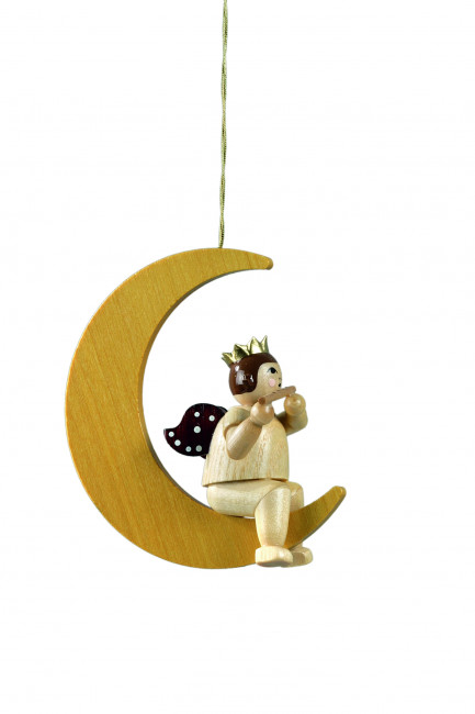 Engel auf Mond ohne Querflöte natur ohne Krone