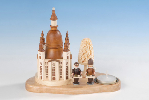 Teelichtsockel mit Frauenkirche und Striezelkinder