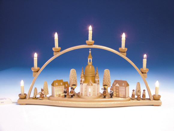 Schwibbogen Frauenkirche mit Innenbeleuchtung