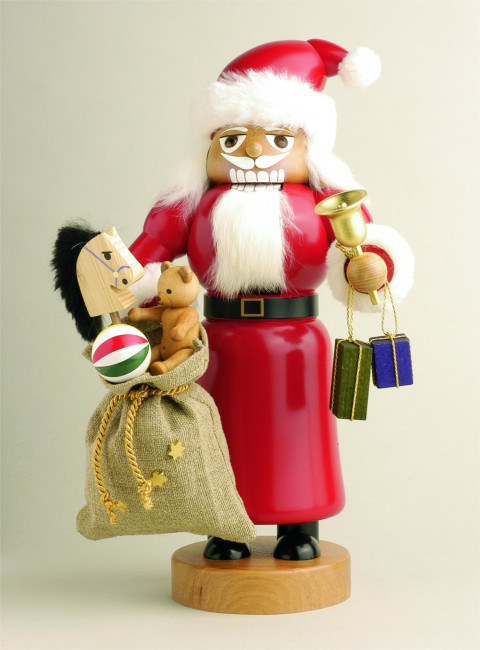 Nussknacker Weihnachtsmann mit Spielzeugsack