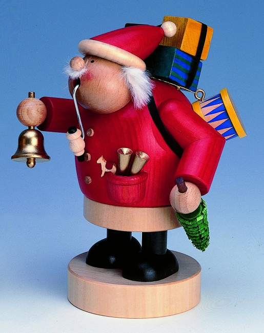 Räuchermännchen Weihnachtsmann mit Glocke