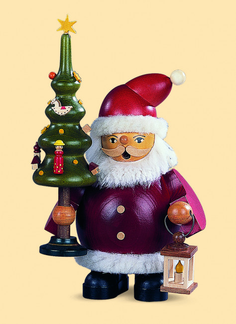 Müller Räuchermännchen Weihnachtsmann mit Baum