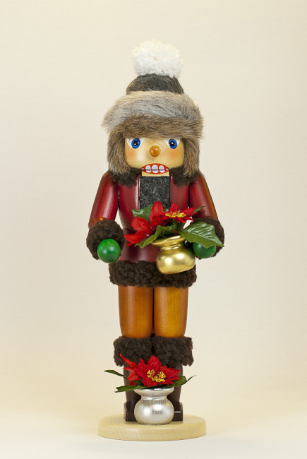 Nussknacker Mädchen mit Weihnachtssternen