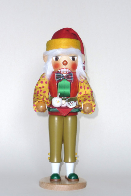 Nussknacker Elf, Kakao und Lebkuchen für Santa