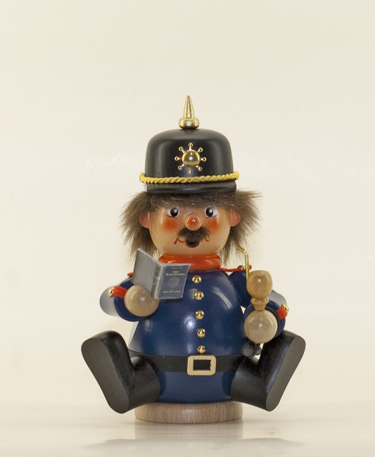 Räuchermann Polizist sitzend