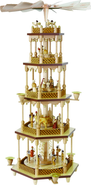 Pyramide Christi Geburt 4-stöckig - Auslaufartikel