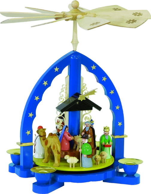 Pyramide Heilige Drei Könige, blau - Auslaufartikel